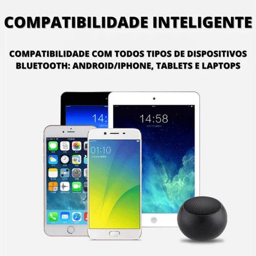 Mini Caixinha de Som Potente 3W Metal Caixa Bluetooth c/ Celular